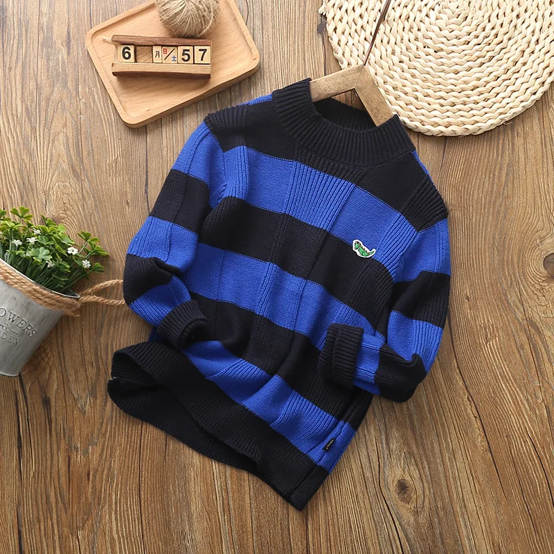 

Kids' Sweater 19 Autumn New Style Korean-style Cotton Thread Big Boy Crocodile Wide Sweater Aut002
