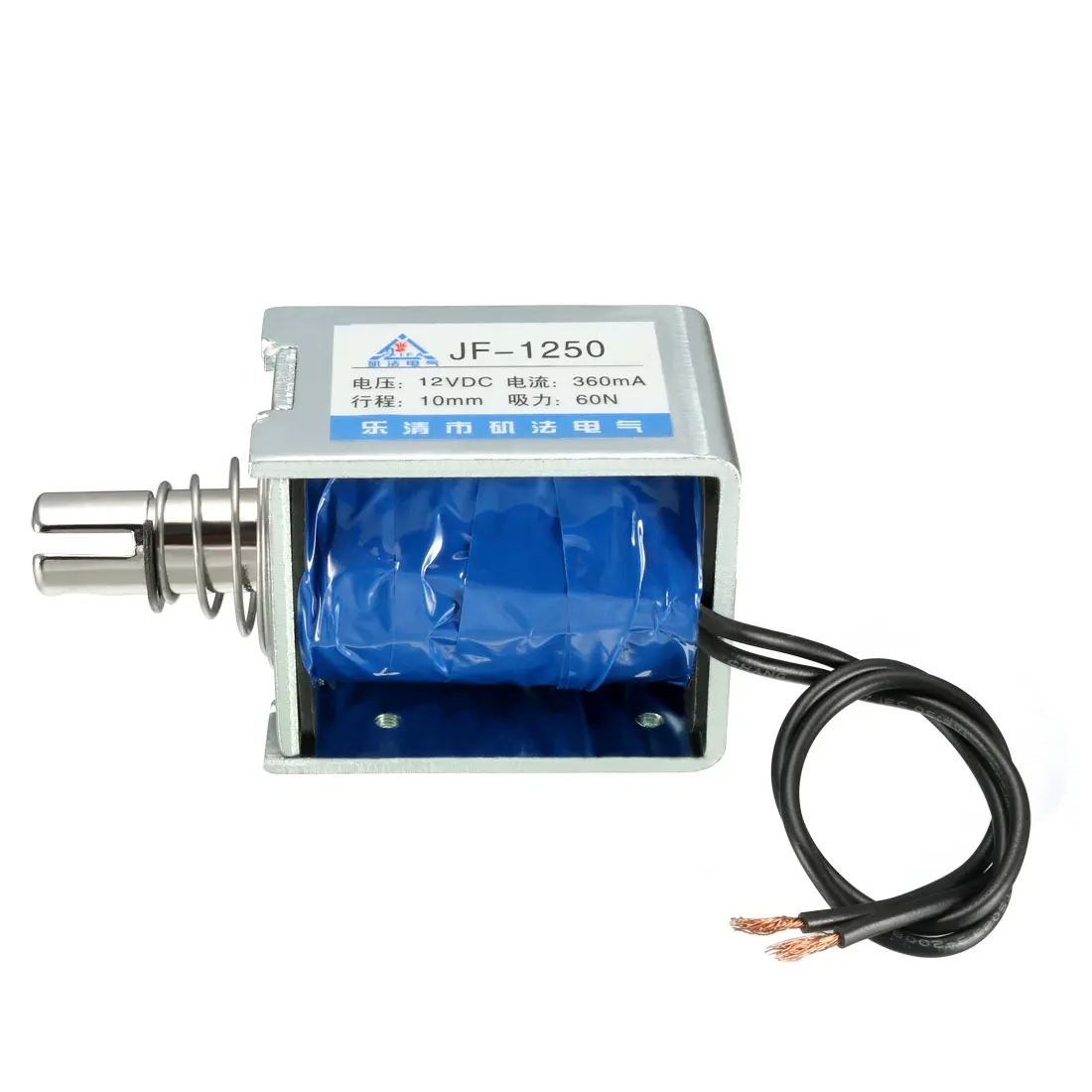 Uxcell JF-1250 DC 12 В 360mA 60N 10 мм Потяните тип открытой рамки линейного движения Электромагнит