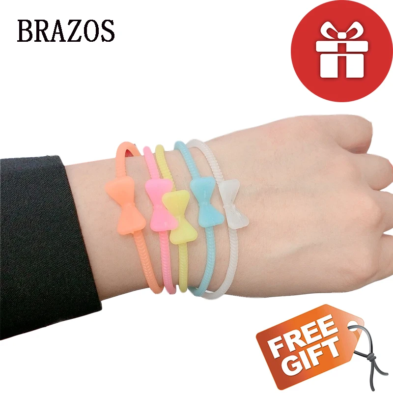 

Free Gift Luminous Silicone Bracelet Hand Ring Special-shaped Cartoon Silicone Nightlight Bracelet Colored Baby Wrist Strap