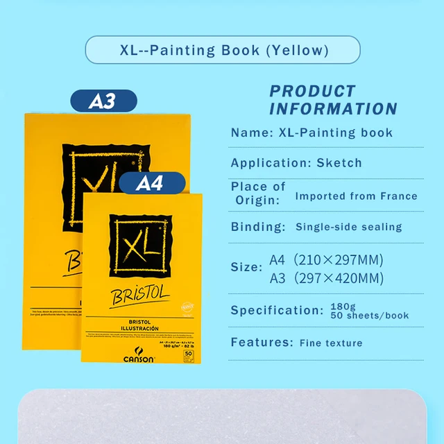 Canson 16K XL Mix Media Page Pad Drawing Paper Watercolor Gouache and  Acrylic Sketching Spiral Bound Medium Grain 300 G 25 Sheet - AliExpress