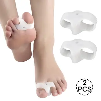 

1pair 2 Holes Silicone Toe Gel Correction Hallux Valgus Pain Guard Toe Thumb For Daily Relief Pinkie Care Use Feet Separato J4T9