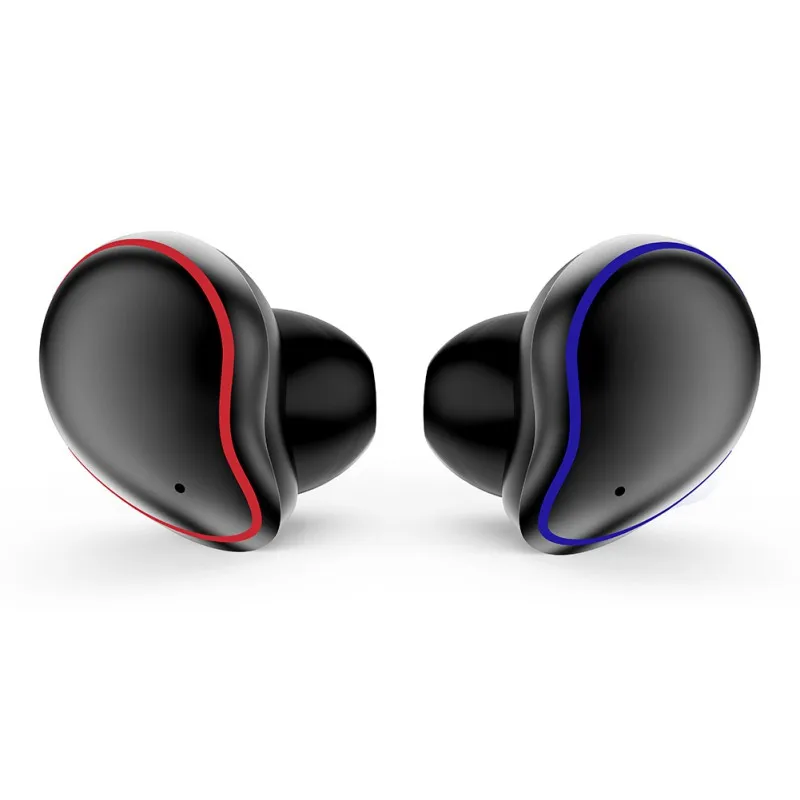 Новинка, Bluetooth 5,0, наушники-вкладыши для музыки, настоящие беспроводные Bluetooth наушники, гарнитура с зарядной коробкой, серый и черный