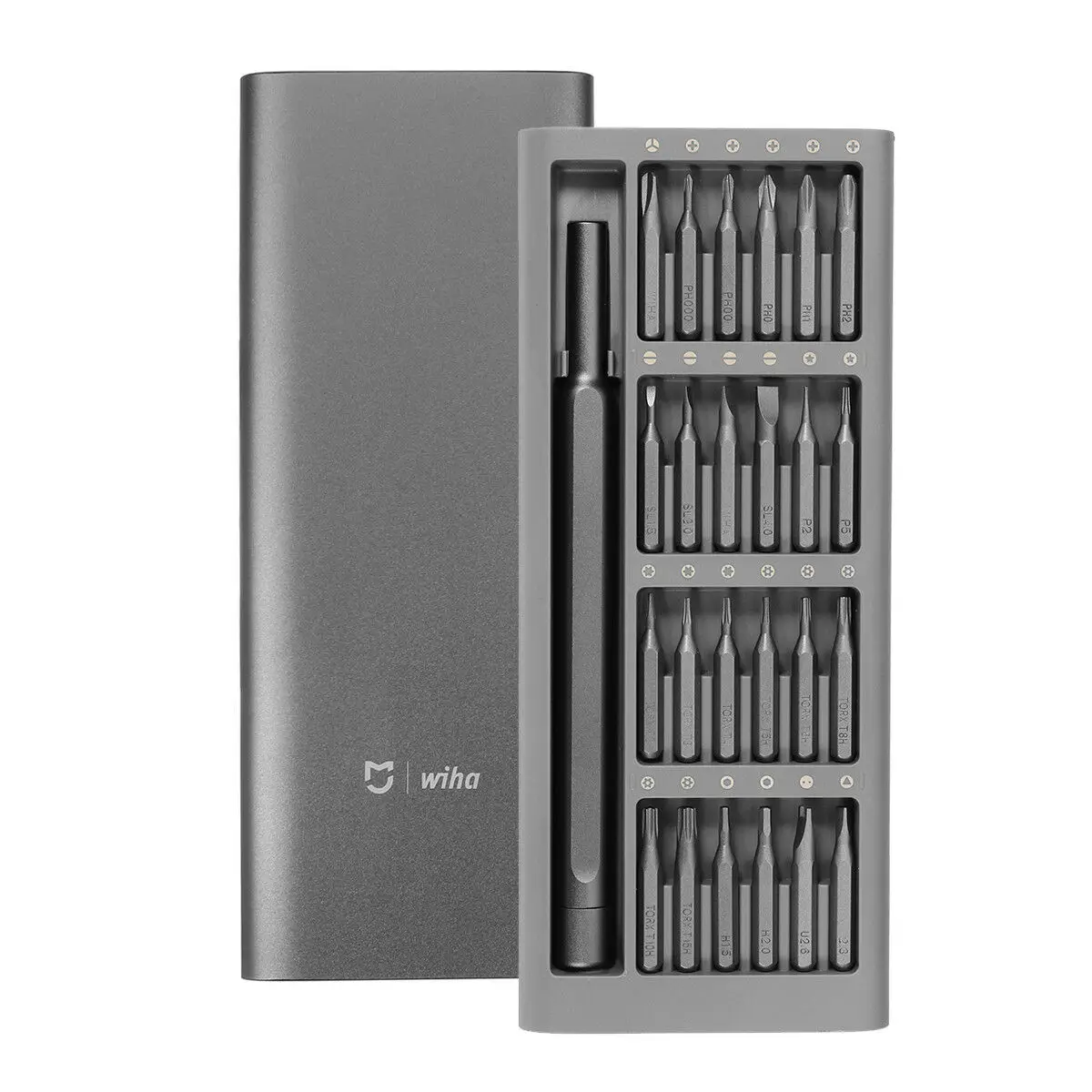 

Original Xiaomi Wiha Daily Use Screwdriver Kit 24 Precision Magnetic Bits Alluminum Box DIY Screw Driver Set For Smart phone