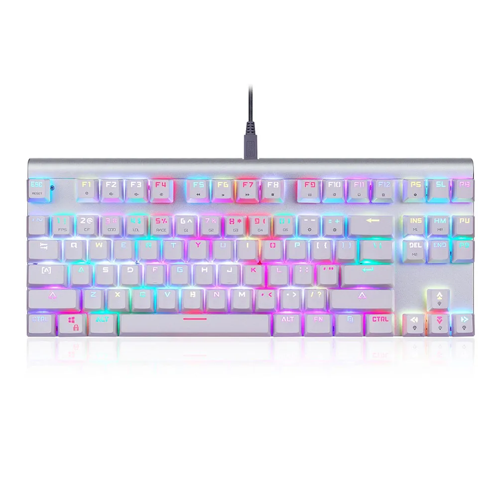 Motomospeed CK101 механическая клавиатура 87 ключ USB кабель NKRO RGB подсветка анти-фантомный переключатель подходит для геймерских компьютеров