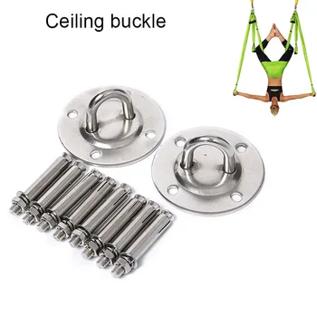 

Ceiling Mount Anchor Stainless Steel Fixed Buckle Hammock Hanging Plate for Swing Strength Training DIN889