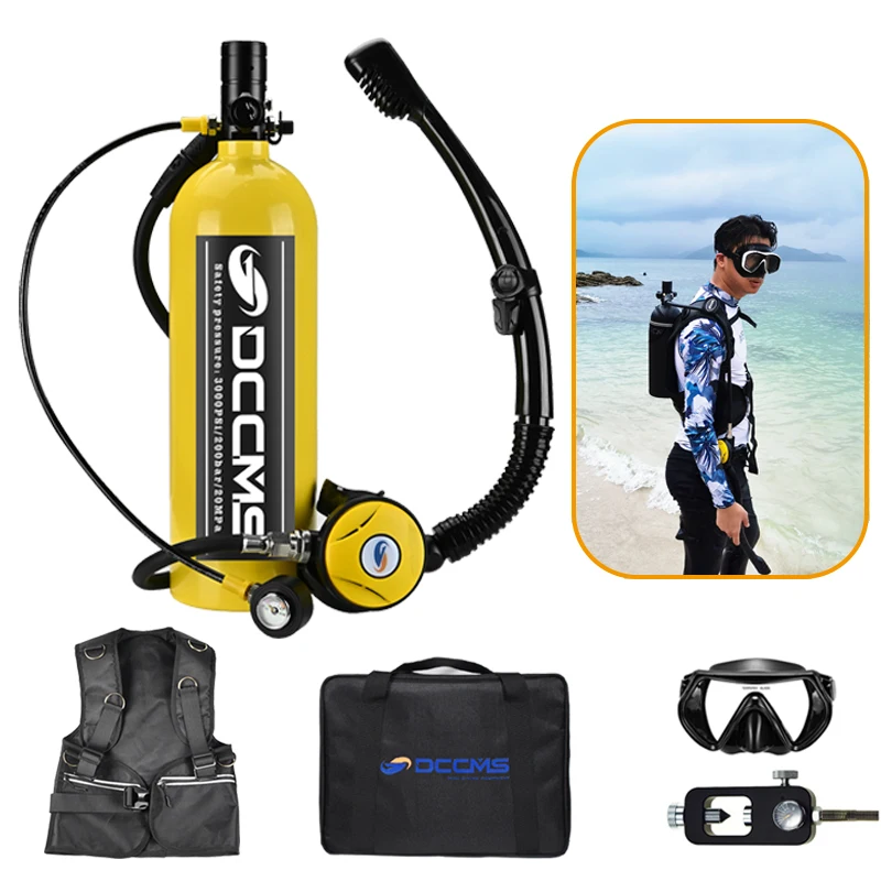 Diving Rebreather Underwater Emergency 1L Oxygen Cylinder Portable Dive