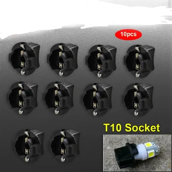 

FLYPIG 10pcs T10 194 White LED Bulb Instrument Panel Cluster Dash Light Twist Lock Socket