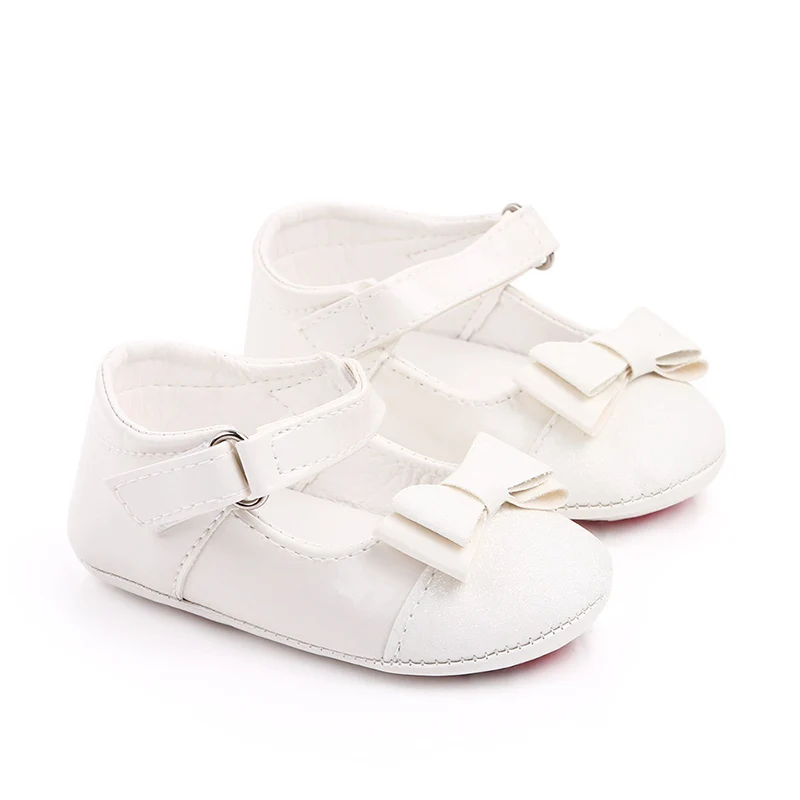 Newborn Baby Shoes Girls Infant Toddler First Walkers sapatos infantil white Red Bowknot Baby Girls Shoes