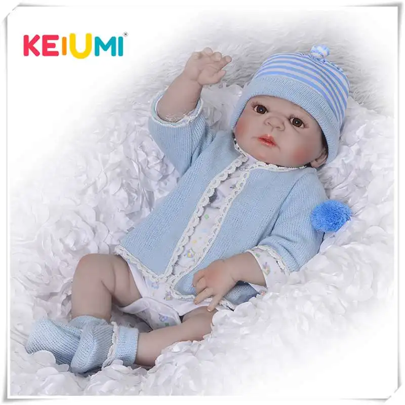 KEIUMI, силиконовые куклы-реборн на все тело, 23 дюйма, реалистичные детские куклы ручной работы, модные детские игрушки для мальчиков, водонепроницаемые, Boneca, подарки на день рождения