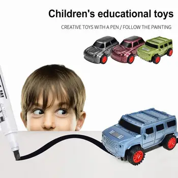 

Baby Toys Magic Mini Pen Automatic Inductive Toy Car Model Series Puzzle Follow Any Drawn Line Toys For Children Boys Kids Gift