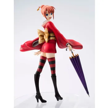 

New Hot 20cm GINTAMA Heroine Kagura Leader Action Figure Toys Collection Doll Christmas Toy A166