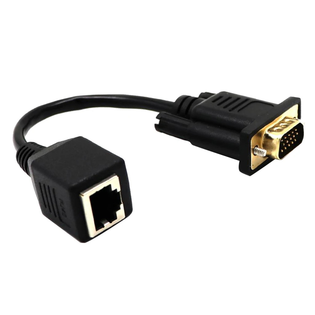 1 упаковка VGA папа к RJ45 Женский удлинитель конвертер Кабель Ethernet LAN консольный