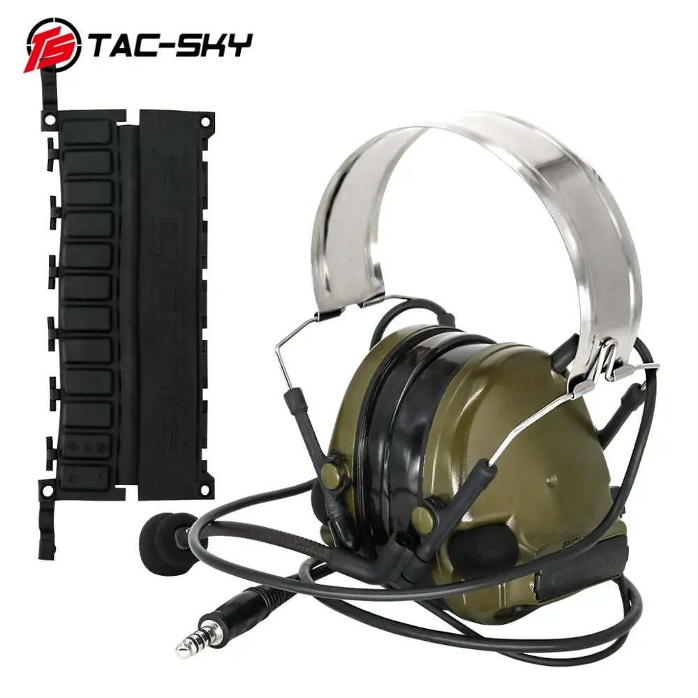 TAC SKY COMTAC III силиконовые наушники шумоподавление тактическая гарнитура FG + Военный
