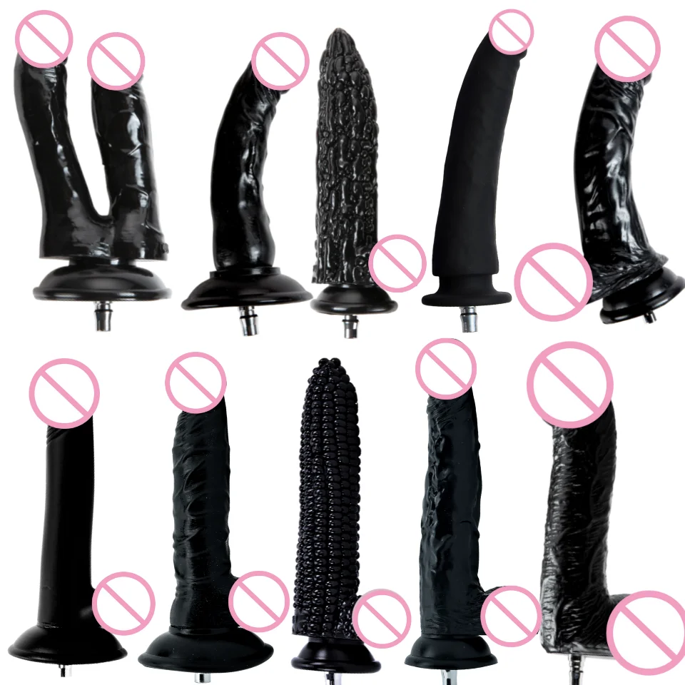 Sex Machine Big Black Dildos Quick Connector masturbation Vibrator Realistic Dildos For Women Attachments Sex Toy for Adults