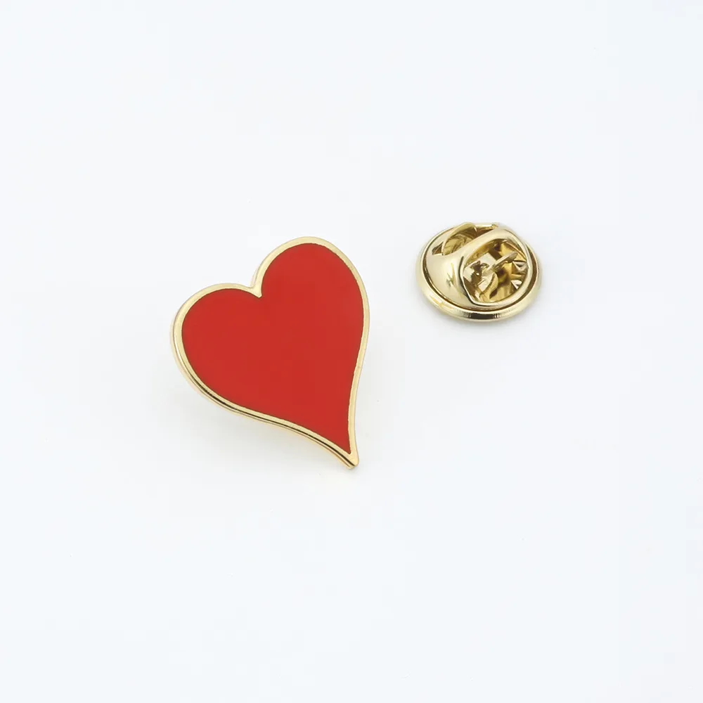 Серия Red Heart лак для выпечки масла капли Броши эмалированный металлический бэйдж Шпильки наклейки для сумок корсажная одежда