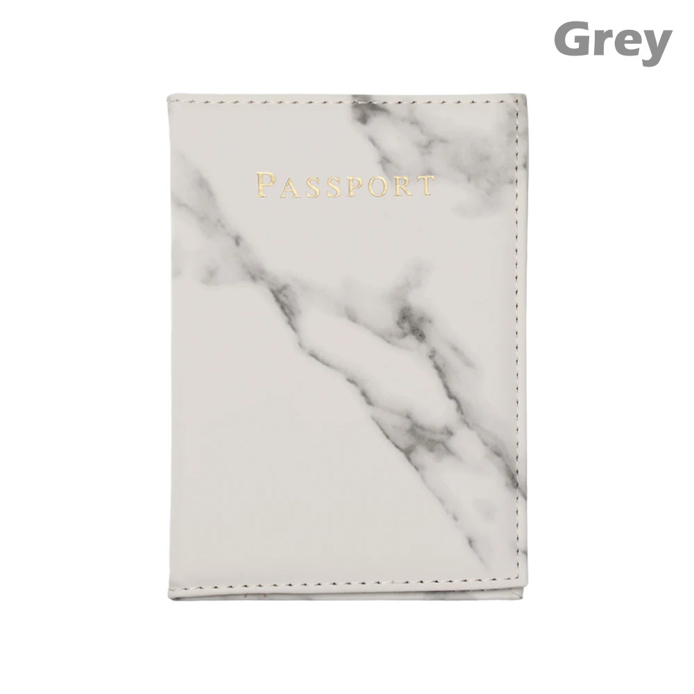 grey Дизайн, мраморный узор, Обложка для паспорта для мужчин и женщин, кожзаменитель для путешествий, Обложка для паспорта, чехол для паспорта, аксессуары для путешествий - Цвет: grey