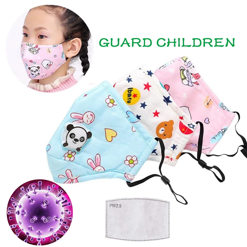 

1Pcs PM2.5 Masks anti dust children Reusable Masks PK ffp3 with valve Thicken Smog Mask Dust Mask Fits 2-10 Years Old Kids