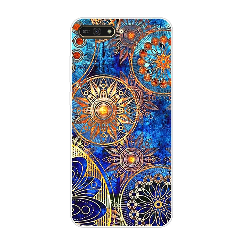 Прозрачный Силиконовый чехол для huawei Y6 чехол 5,7 дюймов Atu-L21 чехол для huawei Y6 Prime задняя крышка Мягкий защитный из ТПУ Цветок кошки - Цвет: Прозрачный