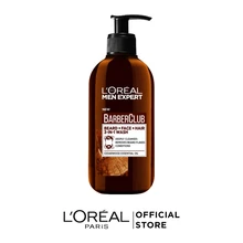 L'Oreal Paris Men Expert Barber Club Очищающий гель 3 в 1 для Бороды+ Лица+ Волос, с маслом кедрового дерева, 200 мл