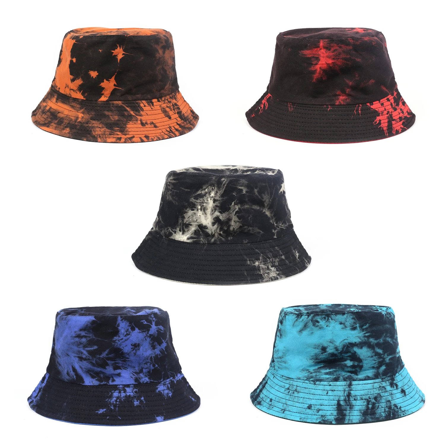 Tie Dyed Bucket Hat Women Men Girls 