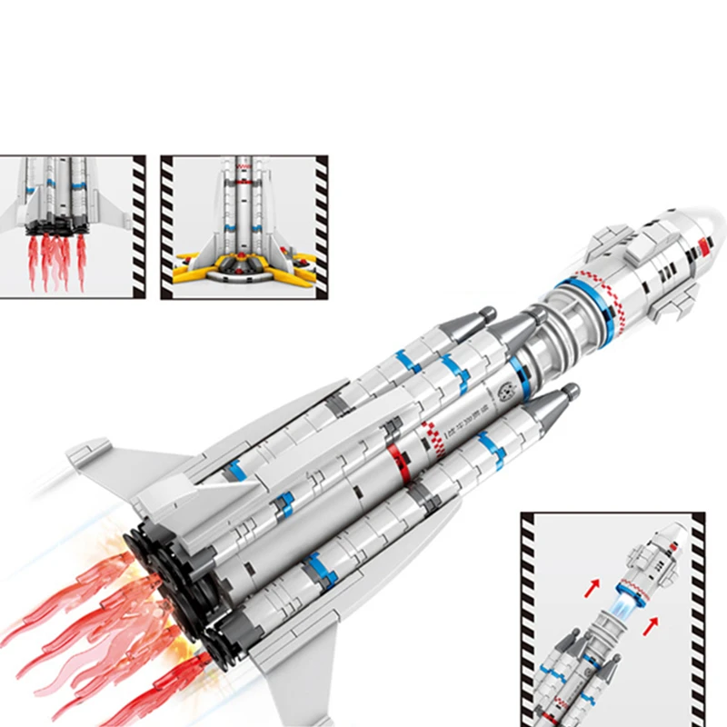 

Ideas Series Wandering earth space The Apollo Saturn Launch Vehicle Aviation Rocket Children Kits Building Blocks Bricks Sets