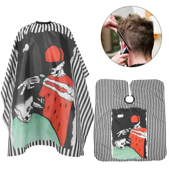 

Wrap Hairdressing Apron Hair Cutting Dyeing Gown Cape for Home Barber Shop (160 x 140cm) Haircut Cape
