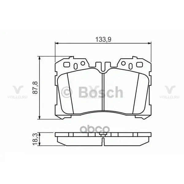 0986494423 BOSCH ДИСКОВЫЕ КОЛОДКИ ПЕРЕДНИЕ