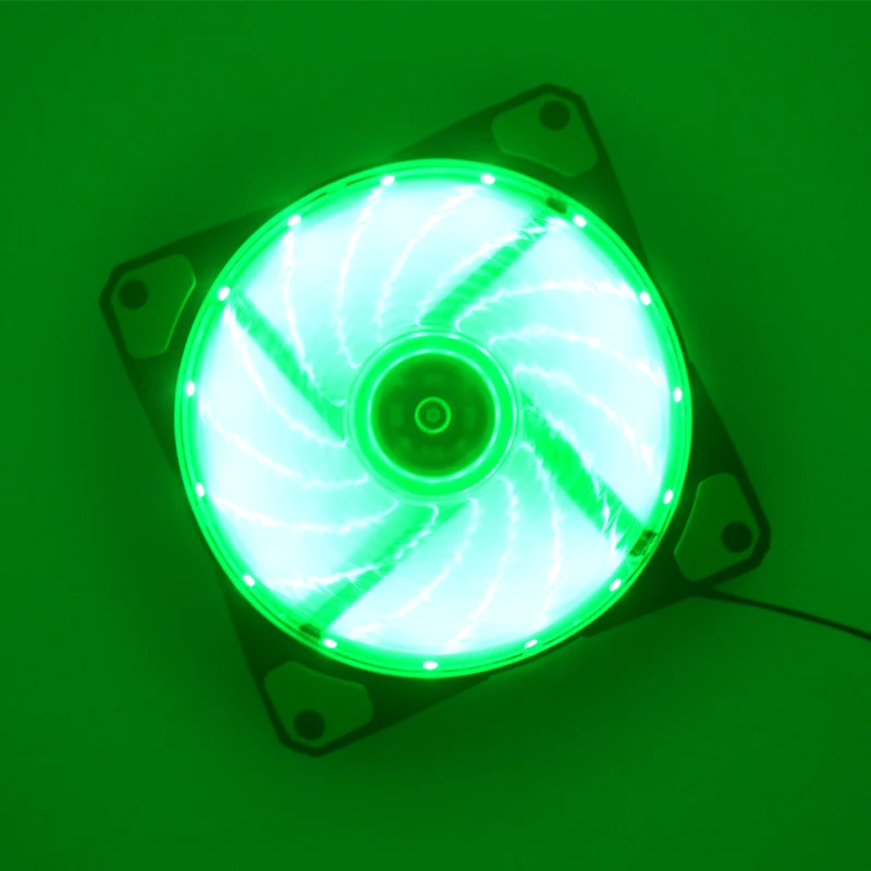 Radiador de Refrigeração Ultra Silencioso Led para Computador pc 120 mm 12cm 120x120x25 mm 12v 12vdc 3p Ide 4d Fios - Imagem 2