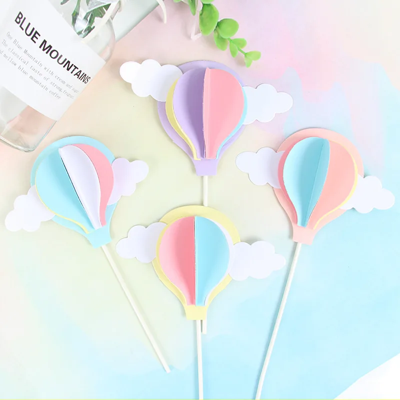 1 шт. облака воздушный шар открытка с украшениями какетоппер счастливая вечеринка на день рождения DIY