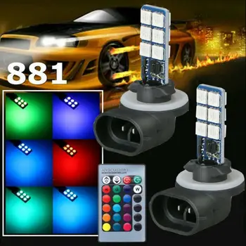 

12SMD Lamp Light W/ Remote Auto 2pcs Remote Control Colourful + Remote