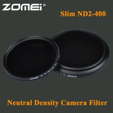 ZOMEI Тонкий ND2-400 набор УФ-фильтров с нейтральной плотностью изменяемый фейдер ND Регулируемый Фильтр ND2 для ND400 49/52/55/58/62/67/72/77/82 мм объектив камеры