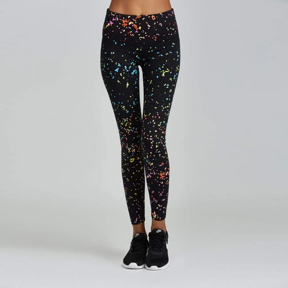 Seamless High Waist Print Yoga Pants Fitness Yoga Leggings Workout Running Leggings Gym Yoga Pants Elastic Slim Sports Leggings