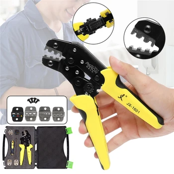 

Multifunctional Wire Crimpers Engineering Ratchet Crimping Tool Wire Strippers Terminals Pliers Kit +Cord End Terminal Multitool