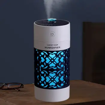 

3 in 1 Home Car USB Air Ultrasonic Humidifier LED Night Lamp Mini Fan Diffuser 250ml Air Humidifier with LED Night Lamp Mini Fan