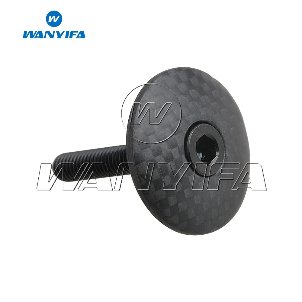 Matte black Титановый "Wanyifa" Болт глянцевая/матовая Кепки+ M6x35mm велосипеда многоцветный болт - Цвет: Matte black