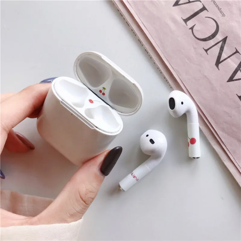 Kawaii Милая защита для кожи наклейка s для Airpods защита от пыли наклейка внутренняя Обложка Наклейка s пленка для Apple Air Pods 2 1 - Цвет: as the picture shown