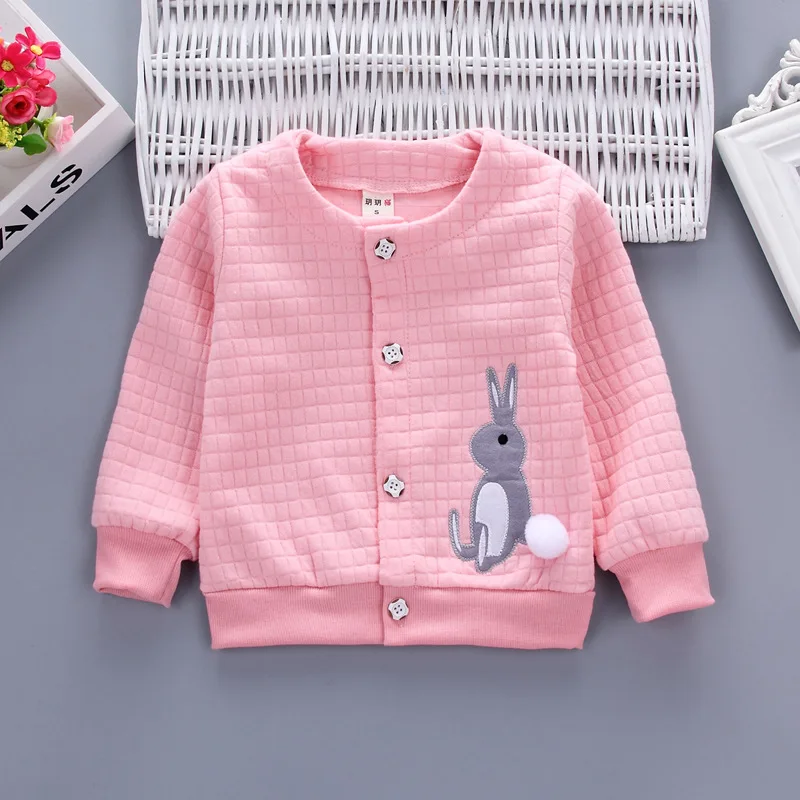 Baby girl clothes spring and autumn cotton thick warm set casual cartoon cute rabbit set baby long-sleeved baby girl two-piece Baby Clothing Set cheap