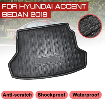 

Car Rear Trunk Boot Mat For Hyundai Accent Sedan 2018 Waterproof Floor Mats Carpet Anti Mud Tray Cargo Liner