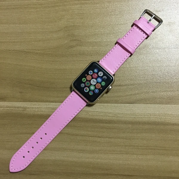 Прочная кожаная Петля для Apple Watch, ремешок серии 1, 2, 3, 4, 5, модный 42 мм, 38 мм, ремень 40 мм, 44 мм, ремешок для iWatch