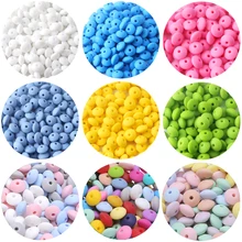 Anneau de dentition en silicone en forme de lentilles, 12 mm, 40 pièces, perle, collier boulier d’allaitement, qualité alimentaire, DIY, let’s make 