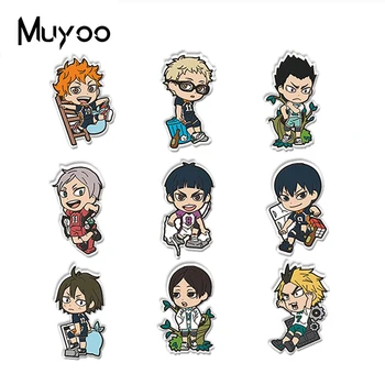 

New Haikyuu!!! Anime Volley Ball Boys Cartoon Characters Handmade Epoxy Acrylic Badge Pin Lapel Pins