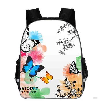 

Colorful Butterfly Print Boys Girls Casual 3D Butterfly Pattern Backpack Boy Girl Schoolbag Big kids cartoon pattern backpack