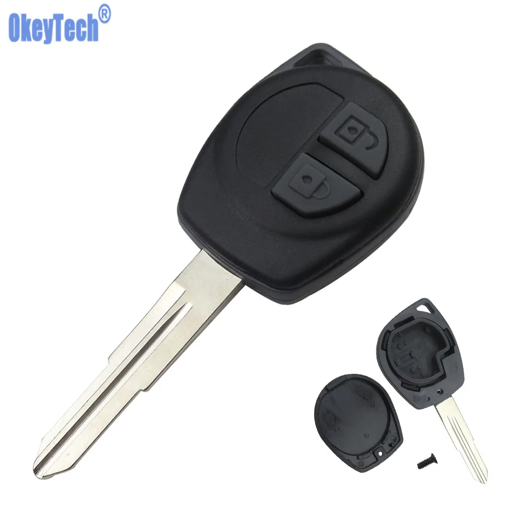 OkeyTech 2 кнопки корпус автомобильного ключа дистанционного управления чехол FOB SZ11R лезвие для Suzuki Swift Splash SX4 Aerio Grand Vitara Agila с кнопкой