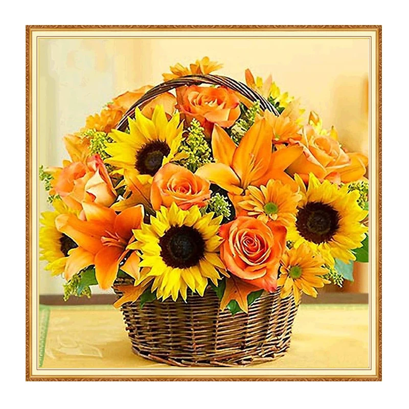 Квадратные алмазы Meian Sunflowerfull 5D алмазная живопись своими руками набор для