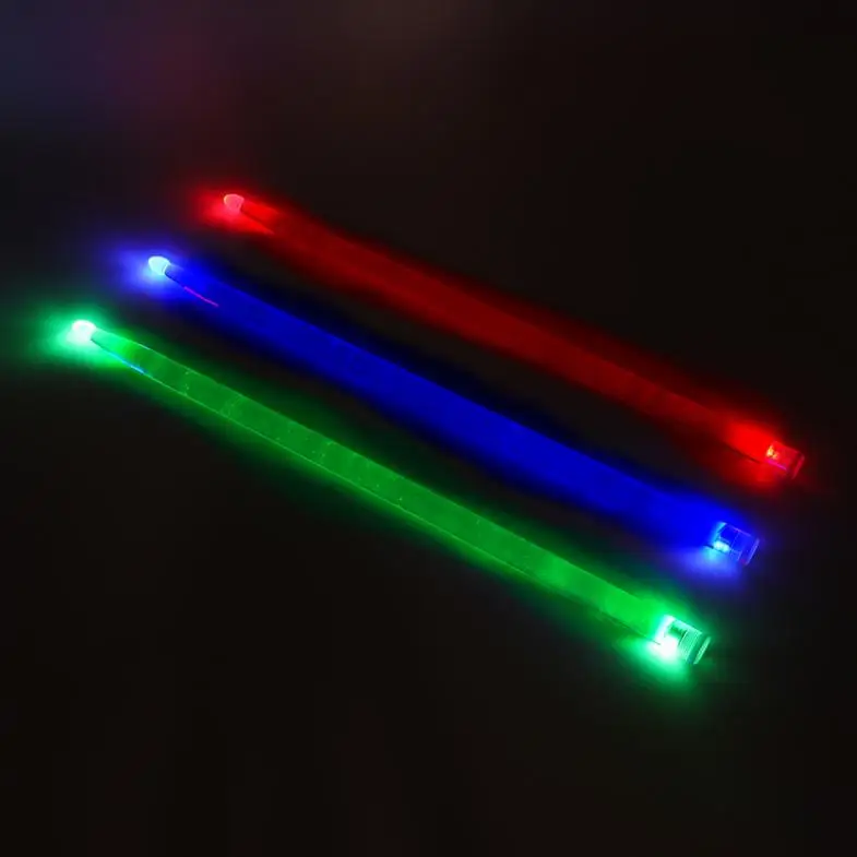 5А акриловые барабанные палочки Серебристое свечение в темноте для сцены светящиеся джазовые барабанные палочки красный зеленый синий 3 цвета на выбор