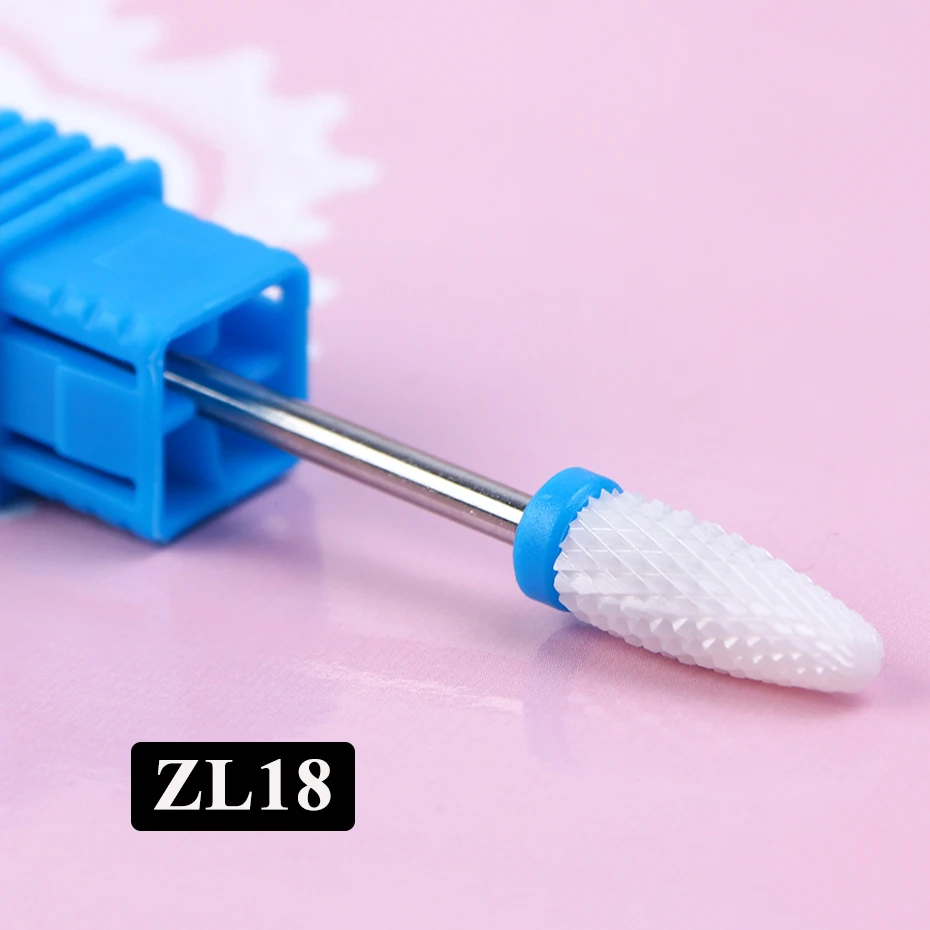 ZL18 1 шт. фреза для маникюра, сверло для ногтей, керамическое электрическое твердосплавное сверло для удаления кутикулы, очищающее средство для педикюра, инструменты CHZL01-25 - Цвет: ZL18