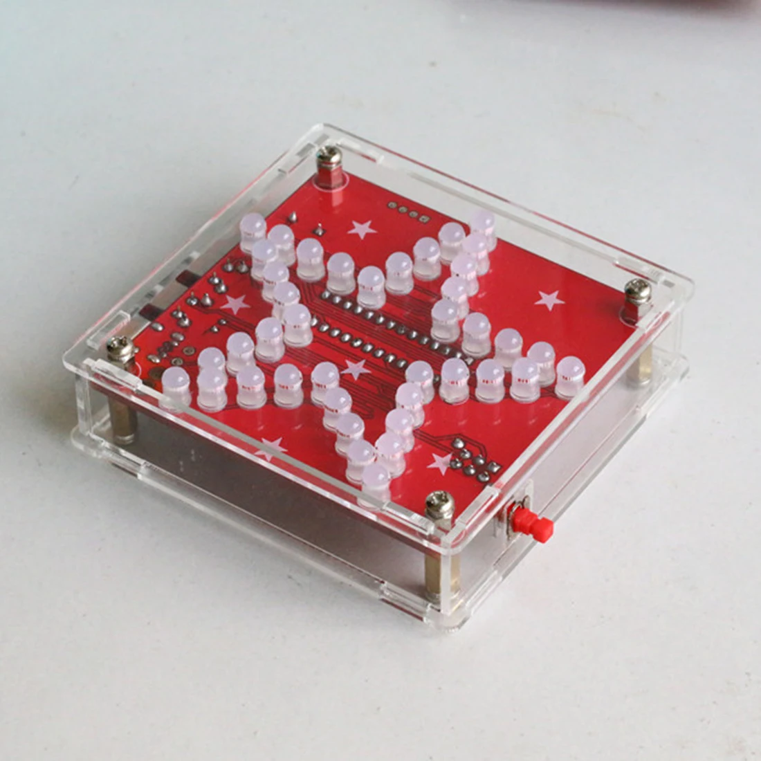 DIY сварочные электронные объемные части красочная музыка 5-остроконечная звезда светодиодный свет комплект с 5 мм матовая лампа бусины из ракушек программируемая игрушка