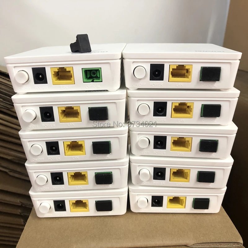 

100% New 25pcs Huawei GPON ONU ONT hg8010H 1GE SC APC Interfce English Version, With power adapter,No outer box