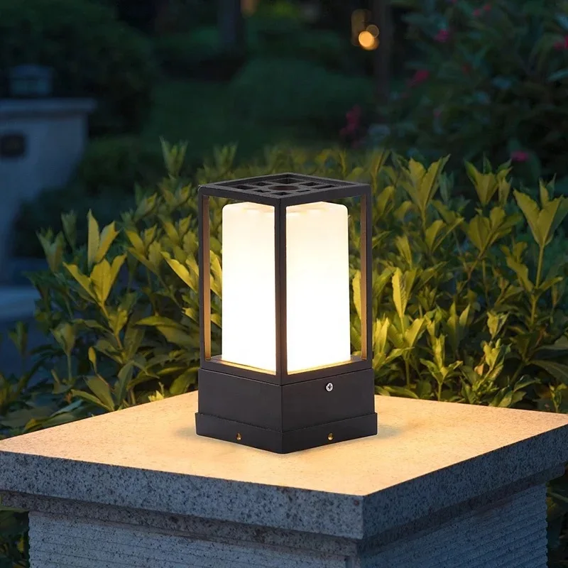 LukLoy уличная газонная лампа Водонепроницаемая современная простая нордическая садовая лампа для улицы, для виллы, двора, парка, торшер