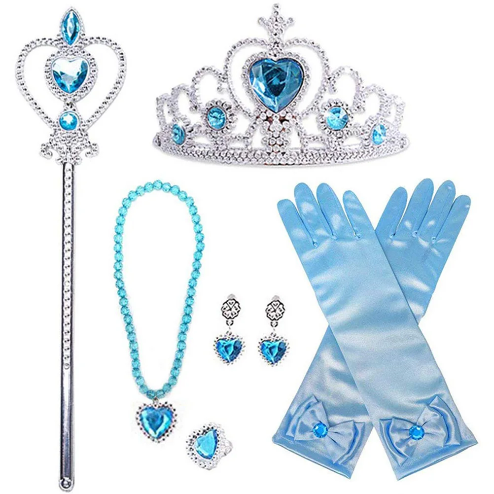 6 pièces/ensemble doux fille reine princesse fête accessoires Halloween Cosplay vacances fête jouet reine des neiges Elsa Cosplay